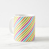 Diagonal stripes in vibrant colors kaffeetasse (Vorderseite Links)