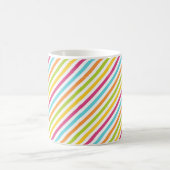 Diagonal stripes in vibrant colors kaffeetasse (Mittel)