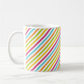 Diagonal stripes in vibrant colors kaffeetasse (Links)