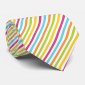 Diagonal stripes in vibrant colors krawatte (Gerollt)