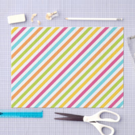 Diagonal stripes in vibrant colors seidenpapier