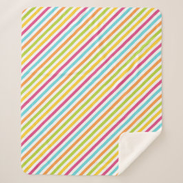 Diagonal stripes in vibrant colors sherpadecke