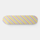 Diagonal stripes in vibrant colors skateboard (Horizontal)