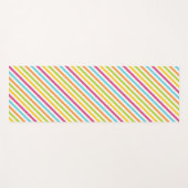 Diagonal stripes in vibrant colors yogamatte (Vorderseite (Horizontal))