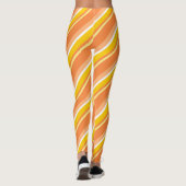 Diagonal Stripes Orange Leggings (Rückseite)