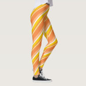 Diagonal Stripes Orange Leggings (Rechts)