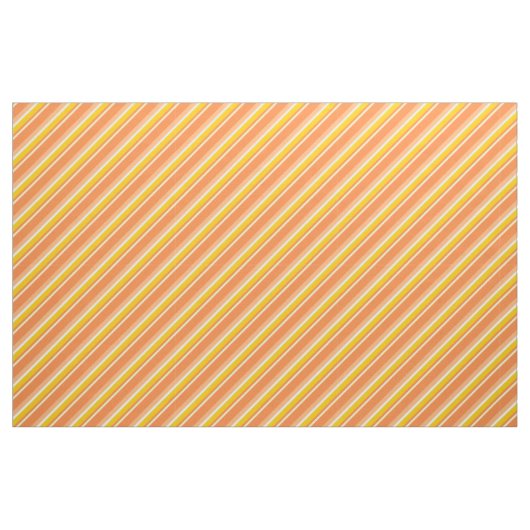 Diagonal Stripes Orange Stoff (Yard (91,4 cm))