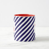 Diagonal Stripes Patriotic Initial Tasse (Zentrum)
