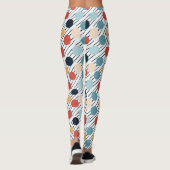 Diagonal Stripes Polka Dots Sketch Leggings (Rückseite)