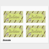 Diagonal Stripes Rectangle Sticker glauben (Blatt)