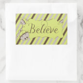 Diagonal Stripes Rectangle Sticker glauben (Tasche)