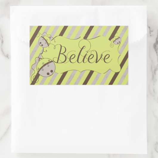 Diagonal Stripes Rectangle Sticker glauben (Tasche)