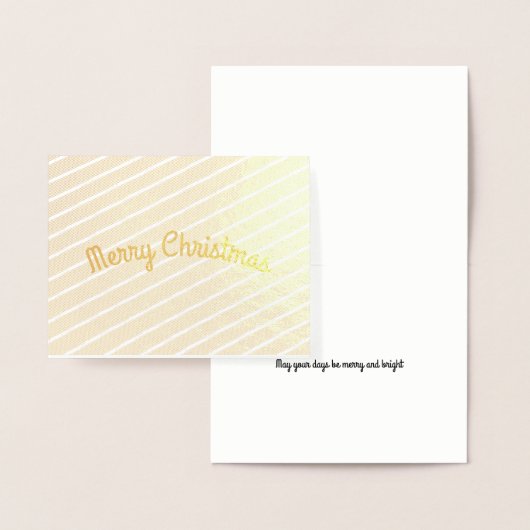 Diagonal Stripes Weihnachtsgrüße Folienkarte (Anzeige)