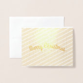 Diagonal Stripes Weihnachtsgrüße Folienkarte (Vorderseite mit Umschlag)