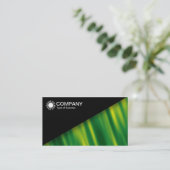 Diagonal V2 - Schwarz - Abstact der grünen Welle Visitenkarte (Stehend Vorderseite)