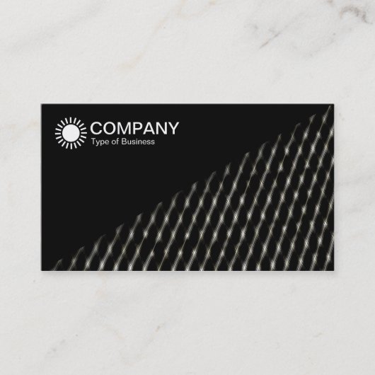 Diagonal V2 - Schwarz - Abstraktes Mesh Visitenkarte (Vorderseite)
