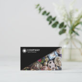 Diagonal V2 - Schwarz - Blende Visitenkarte (Stehend Vorderseite)