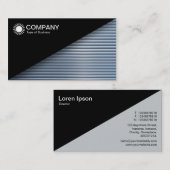 Diagonal V2 - Schwarz - Chrome-Röhren Visitenkarte (Vorne/Hinten)