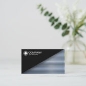 Diagonal V2 - Schwarz - Chrome-Röhren Visitenkarte (Stehend Vorderseite)