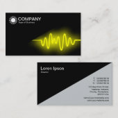 Diagonal V2 - Schwarz - Gelbe Welle Visitenkarte (Vorne/Hinten)
