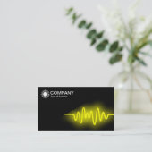 Diagonal V2 - Schwarz - Gelbe Welle Visitenkarte (Stehend Vorderseite)