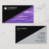 Diagonal V2 - Schwarz - Lila Interferenz Visitenkarte (Vorne/Hinten)
