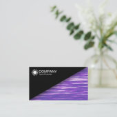 Diagonal V2 - Schwarz - Lila Interferenz Visitenkarte (Stehend Vorderseite)