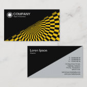 Diagonal V2 - Schwarz - Op Art Amber Visitenkarte (Vorne/Hinten)