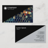 Diagonal V2 - Schwarz - Spiegelball Visitenkarte (Vorne/Hinten)