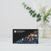 Diagonal V2 - Schwarz - Spiegelball Visitenkarte (Stehend Vorderseite)