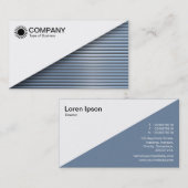 Diagonal V2 - Weiß - Chrome-Röhren Visitenkarte (Vorne/Hinten)