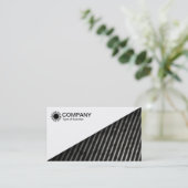 Diagonal V2 - Weiß - Diagonal Linie Abstrakt Visitenkarte (Stehend Vorderseite)