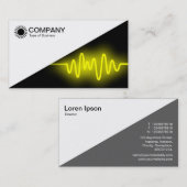 Diagonal V2 - Weiß - Gelbe Welle Visitenkarte (Vorne/Hinten)