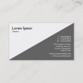 Diagonal V2 - Weiß - Gelbe Welle Visitenkarte (Rückseite)