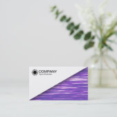 Diagonal V2 - Weiß - Lila Interferenz Visitenkarte (Stehend Vorderseite)