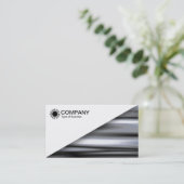 Diagonal V2 - weiß - metallisch Abstrakt Visitenkarte (Stehend Vorderseite)
