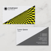 Diagonal V2 - Weiß - Op Art Gelb Visitenkarte (Vorne/Hinten)