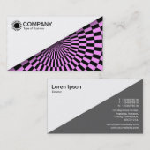 Diagonal V2 - Weiß - Op Art Violet Visitenkarte (Vorne/Hinten)