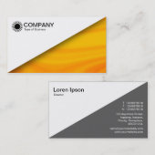 Diagonal V2 - Weiß - orangefarbener Marmor Visitenkarte (Vorne/Hinten)