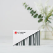 Diagonal V2 - Weiß - Silbervorhänge Abstrakt Visitenkarte (Stehend Vorderseite)