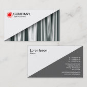 Diagonal V2 - Weiß - Silbervorhänge Abstrakt Visitenkarte (Vorne/Hinten)