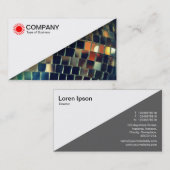 Diagonal V2 - Weiß - Spiegelball Visitenkarte (Vorne/Hinten)