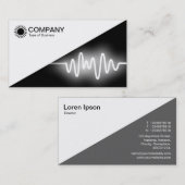 Diagonal V2 - Weiße Welle Visitenkarte (Vorne/Hinten)