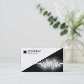 Diagonal V2 - Weiße Welle Visitenkarte (Stehend Vorderseite)