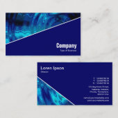 Diagonal V3 - Deep Navy - Blue Pool Visitenkarte (Vorne/Hinten)