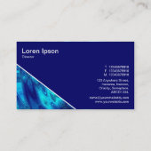Diagonal V3 - Deep Navy - Blue Pool Visitenkarte (Rückseite)