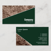 Diagonal V3 - Dunkelgrün - Sepia-Blätter Visitenkarte (Vorne/Hinten)