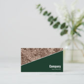 Diagonal V3 - Dunkelgrün - Sepia-Blätter Visitenkarte (Stehend Vorderseite)