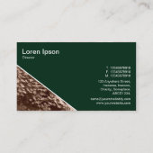 Diagonal V3 - Dunkelgrün - Sepia-Blätter Visitenkarte (Rückseite)