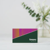 Diagonal V3 - Dunkelgrün Visitenkarte (Stehend Vorderseite)